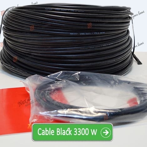 Нагревательный кабель «C&F Technics 17 Black» - 3300 Ватт
