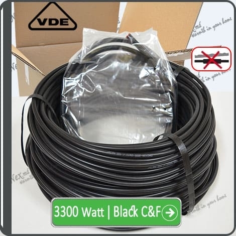 Резистивный кабель для обогрева труб 3300w-mhc17 Black