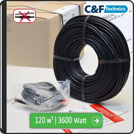 120м¹ǀ3600W C&F Black Cable