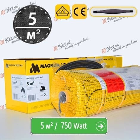 Magnum Export Mat 5 м² - 750 W - podea caldă subțire