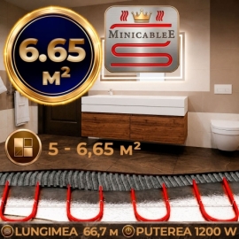 Sub teracota sau șapă «MinicableE» 66,7 m¹ - 1200 W - « 5 m² până la 6,65 m²»