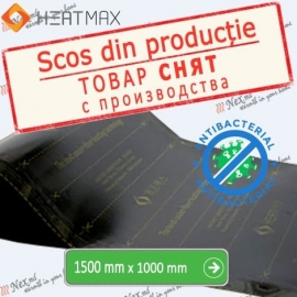 Carbon Fabric Premium Black Heatmax 150 cm, 300 w/m