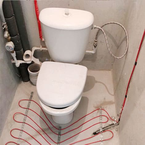 Теплый пол в туалет, санузел, wc (нагревательный (греющий) кабель и нагревательные маты) - Фото 15